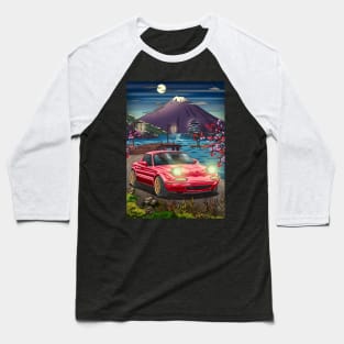 Mazda MX-5 Miata (1990) Japanese Art Baseball T-Shirt